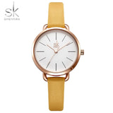 Red Leather Strap Women Watches