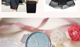 Leather Strap Ultra Slim Wrist Watch